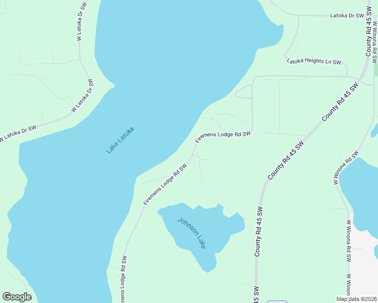 map of restaurants, bars, coffee shops, grocery stores, and more near 1302 Firemens Lodge Road Southwest in Alexandria