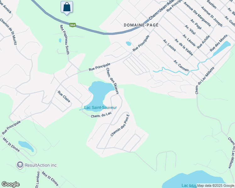 map of restaurants, bars, coffee shops, grocery stores, and more near 71 Chemin des Skieurs in Saint-Sauveur