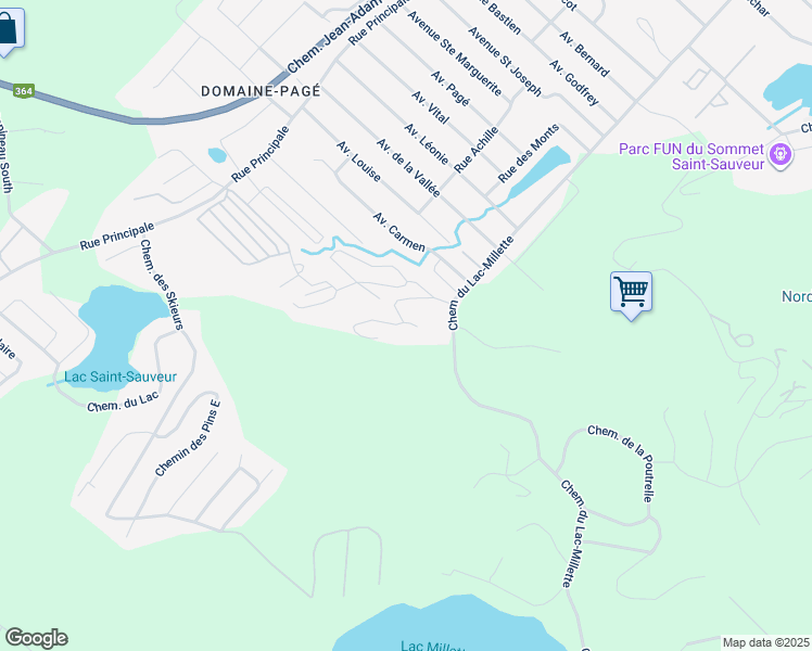 map of restaurants, bars, coffee shops, grocery stores, and more near 65 Chemin de Touraine in Saint-Sauveur