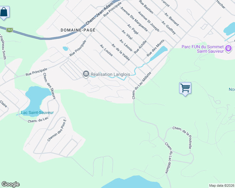 map of restaurants, bars, coffee shops, grocery stores, and more near Chemin de Touraine in Saint-Sauveur