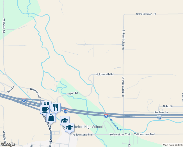 map of restaurants, bars, coffee shops, grocery stores, and more near 15 Ballard Lane in Whitehall