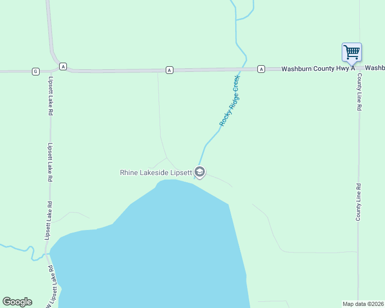 map of restaurants, bars, coffee shops, grocery stores, and more near 26609 North Lipsett Lake Road in Spooner