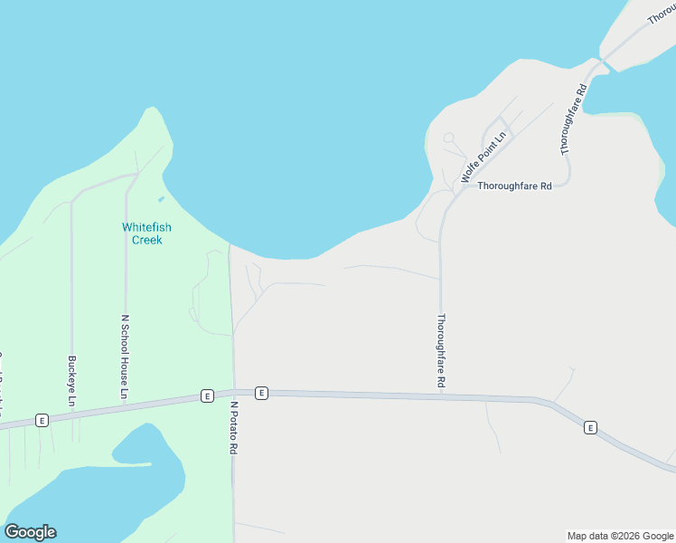 map of restaurants, bars, coffee shops, grocery stores, and more near 14390 Thoroughfare Road in Stone Lake