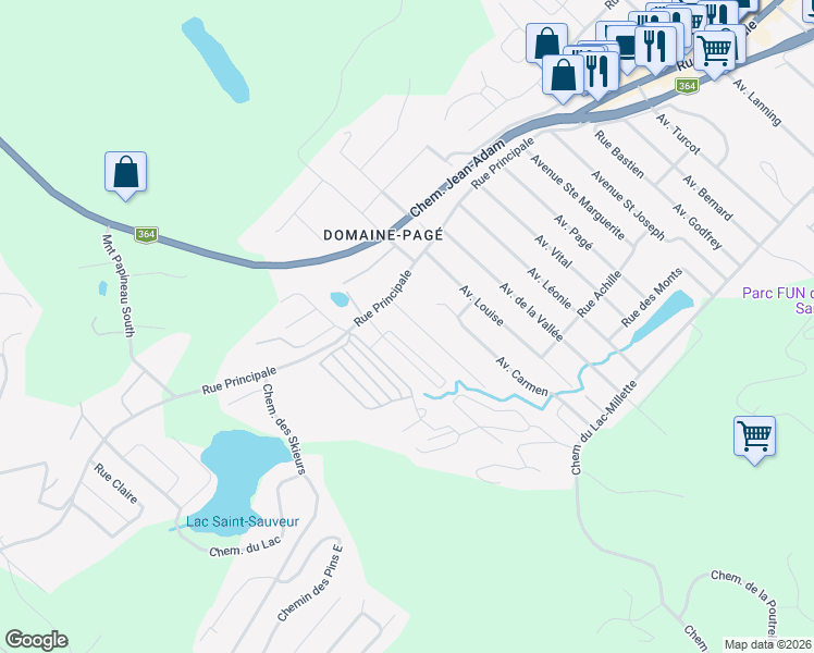 map of restaurants, bars, coffee shops, grocery stores, and more near 23 Chemin du Vallon in Saint-Sauveur