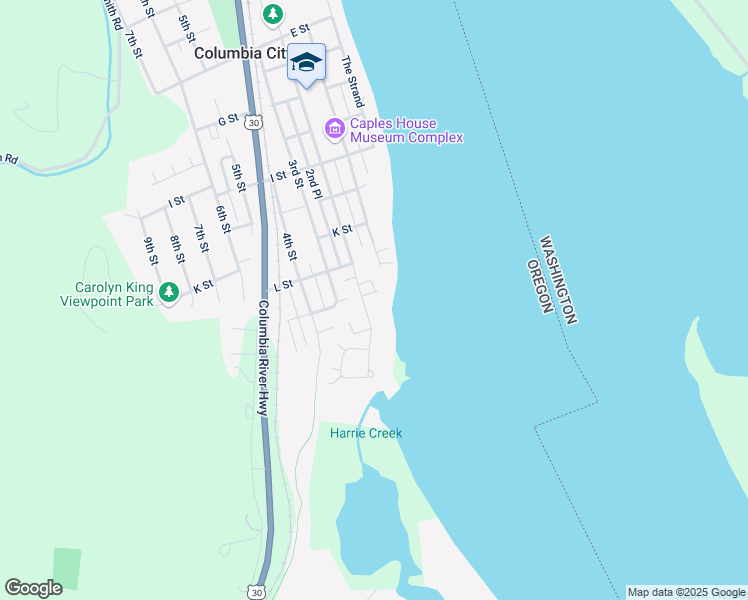map of restaurants, bars, coffee shops, grocery stores, and more near 155 M Street in Columbia City