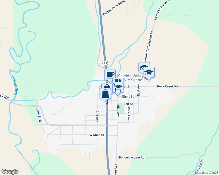 map of restaurants, bars, coffee shops, grocery stores, and more near in Clyde Park