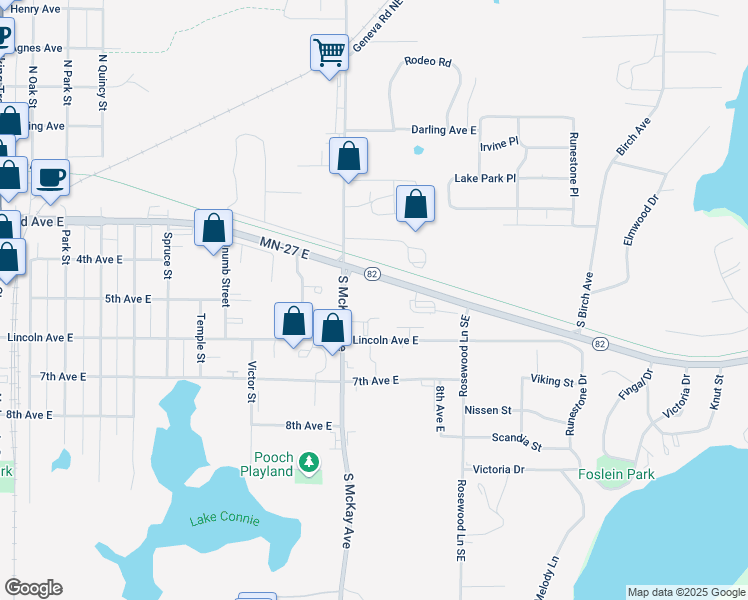 map of restaurants, bars, coffee shops, grocery stores, and more near 1705 6th Avenue East in Alexandria