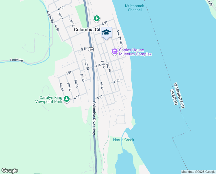 map of restaurants, bars, coffee shops, grocery stores, and more near 1645 3rd Street in Columbia City