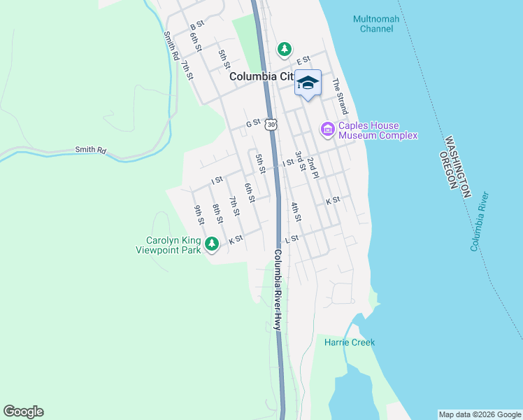 map of restaurants, bars, coffee shops, grocery stores, and more near 1730 6th Street in Columbia City