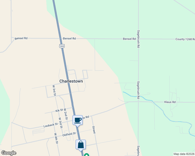 map of restaurants, bars, coffee shops, grocery stores, and more near 81295 Liberty Lane in Hermiston