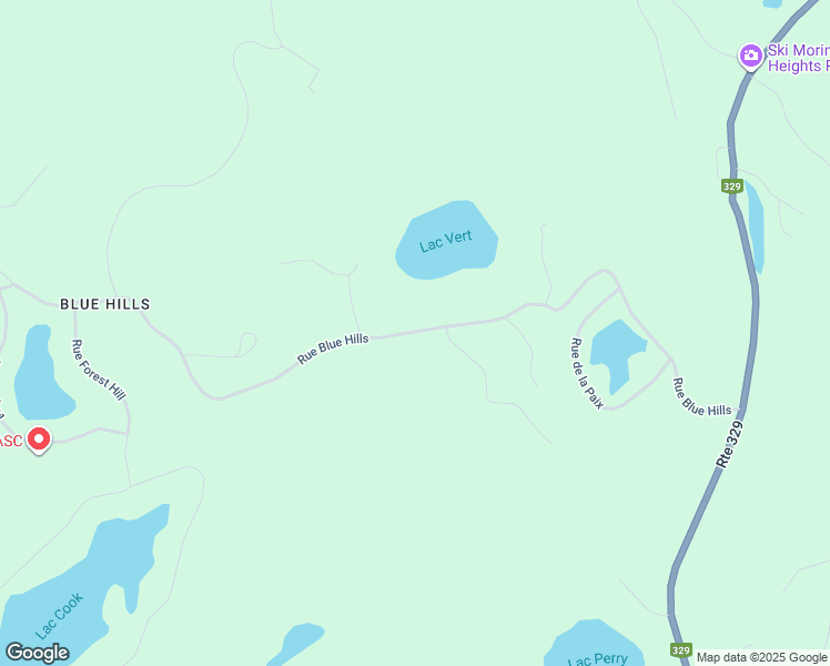 map of restaurants, bars, coffee shops, grocery stores, and more near 185 Chemin de Blue Hills in Morin-Heights
