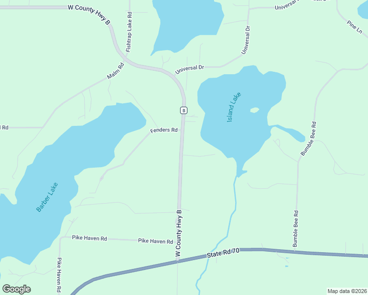 map of restaurants, bars, coffee shops, grocery stores, and more near 7096 West County Highway B in Winter