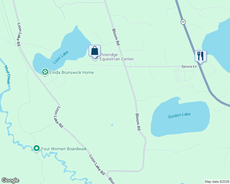map of restaurants, bars, coffee shops, grocery stores, and more near 715 Bloom Road in Eagle River