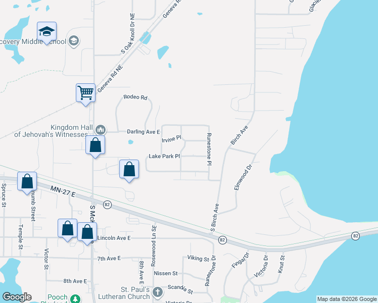 map of restaurants, bars, coffee shops, grocery stores, and more near 2201 Lake Park Place in Alexandria