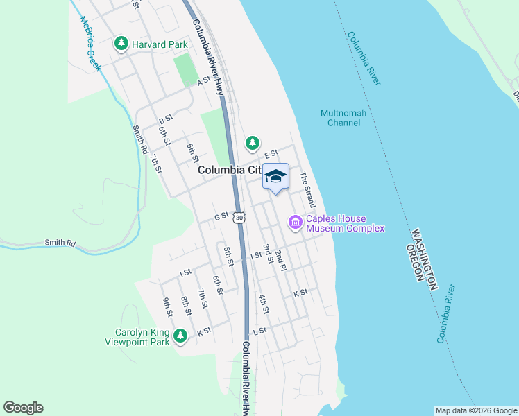 map of restaurants, bars, coffee shops, grocery stores, and more near 2050 3rd Street in Columbia City