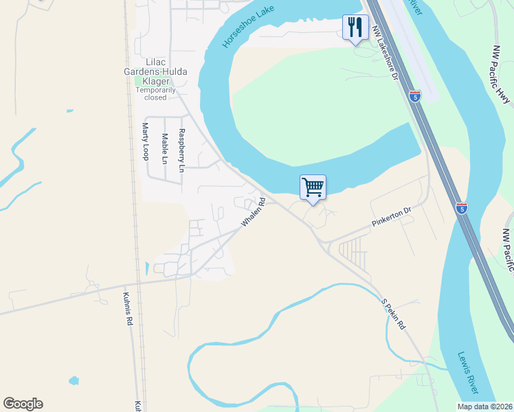 map of restaurants, bars, coffee shops, grocery stores, and more near 106 Whalen Road in Woodland