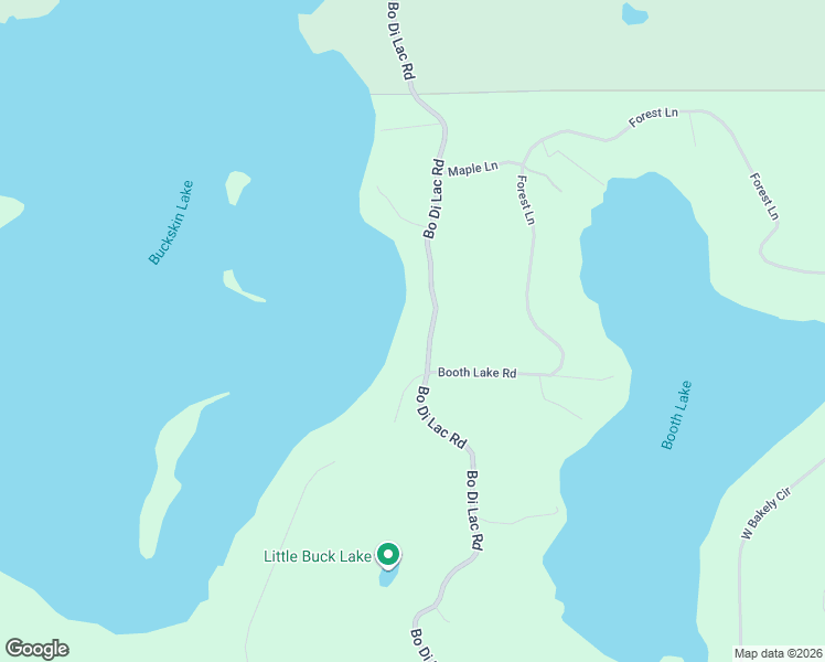 map of restaurants, bars, coffee shops, grocery stores, and more near 8825 Bo Di Lac Drive in Minocqua
