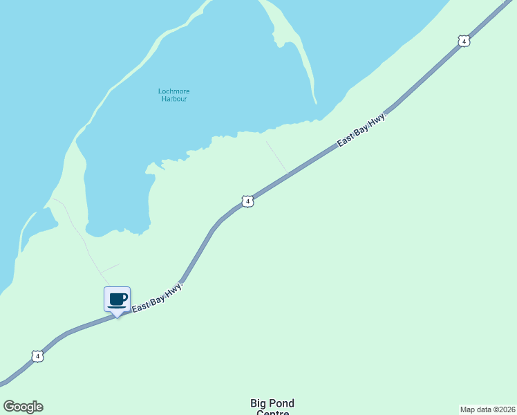 map of restaurants, bars, coffee shops, grocery stores, and more near 7903 East Bay Highway in Cape Breton