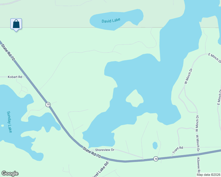 map of restaurants, bars, coffee shops, grocery stores, and more near 8944 Hartman Road in Minocqua