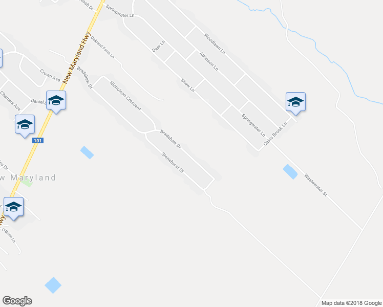 map of restaurants, bars, coffee shops, grocery stores, and more near 199 Bradshaw Drive in New Maryland