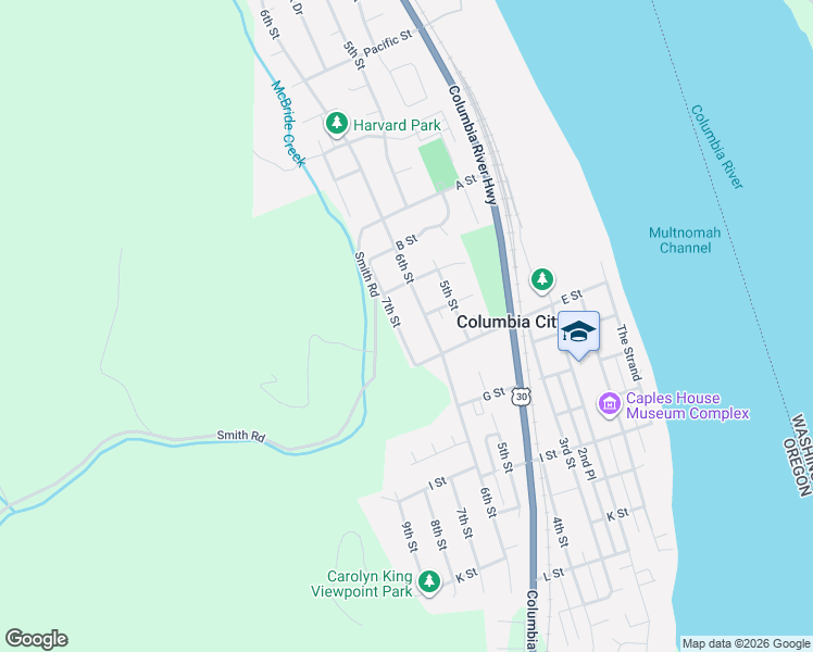 map of restaurants, bars, coffee shops, grocery stores, and more near 2350 7th Street in Columbia City