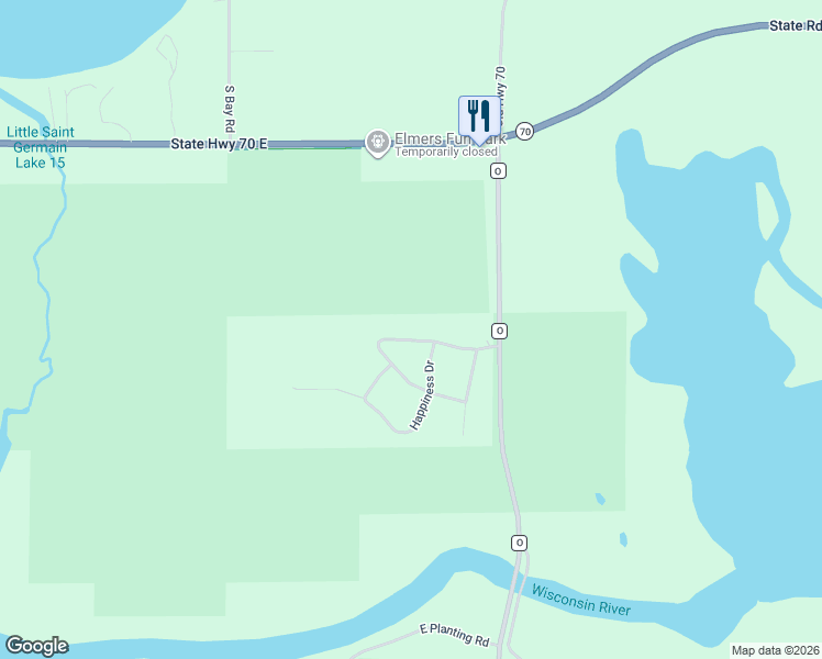 map of restaurants, bars, coffee shops, grocery stores, and more near 5686 Northern Highland Drive in Saint Germain