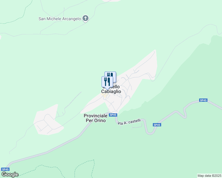 map of restaurants, bars, coffee shops, grocery stores, and more near 2-3 Via Prada in Castello Cabiaglio