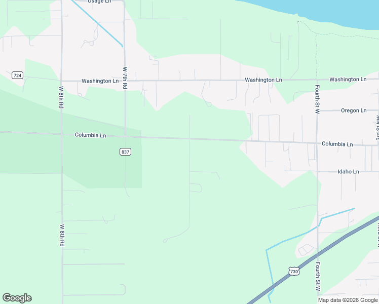 map of restaurants, bars, coffee shops, grocery stores, and more near 74806 Columbia Lane in Irrigon