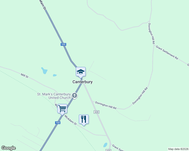 map of restaurants, bars, coffee shops, grocery stores, and more near 20 Hill Street in Canterbury