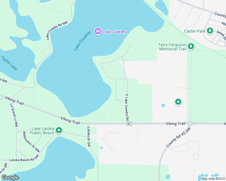 map of restaurants, bars, coffee shops, grocery stores, and more near 326 East Lake Cowdry Lane in Alexandria