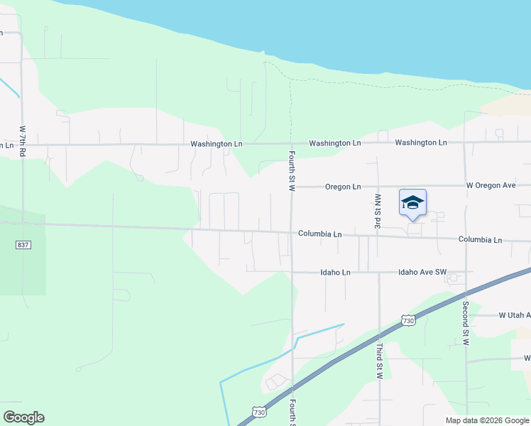 map of restaurants, bars, coffee shops, grocery stores, and more near 81440 Short Road in Irrigon