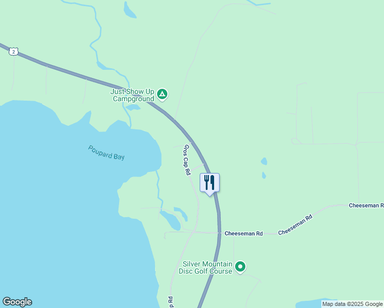 map of restaurants, bars, coffee shops, grocery stores, and more near 656 Gros Cap Road in St. Ignace