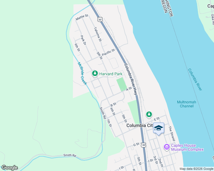 map of restaurants, bars, coffee shops, grocery stores, and more near 2855 5th Street in Columbia City