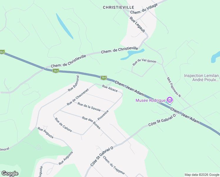 map of restaurants, bars, coffee shops, grocery stores, and more near Rue Alsace in Morin-Heights