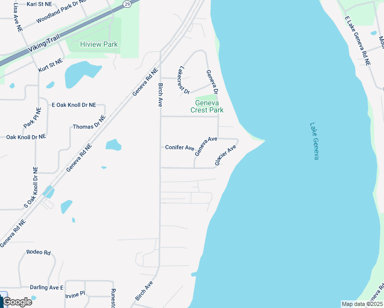 map of restaurants, bars, coffee shops, grocery stores, and more near 804 Geneva Drive in Alexandria