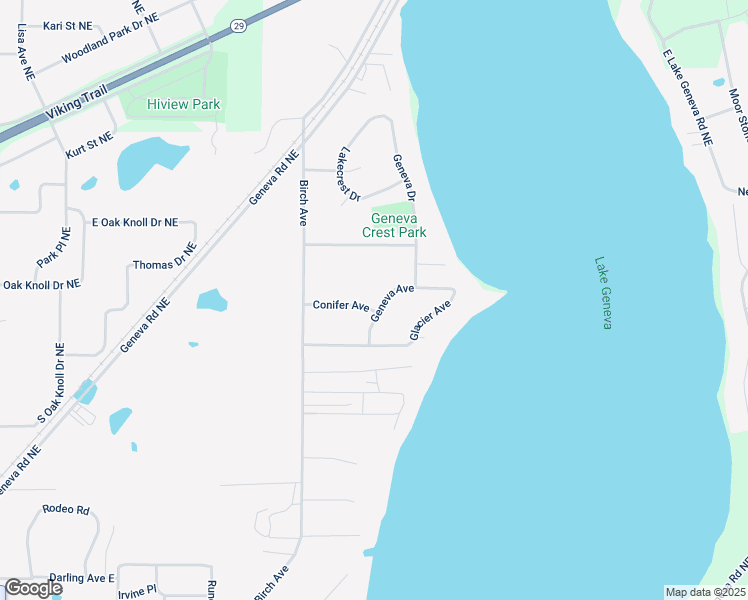 map of restaurants, bars, coffee shops, grocery stores, and more near 804 Geneva Drive in Alexandria