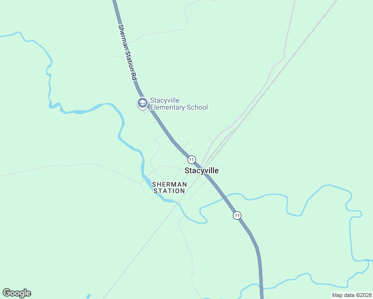 map of restaurants, bars, coffee shops, grocery stores, and more near Sherman Station Road in Stacyville