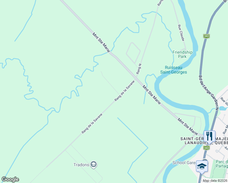 map of restaurants, bars, coffee shops, grocery stores, and more near 6 Rue Caron in L'Assomption