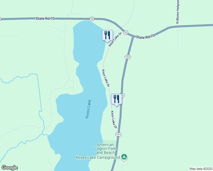 map of restaurants, bars, coffee shops, grocery stores, and more near 5105 Keyes Lake Drive in Florence