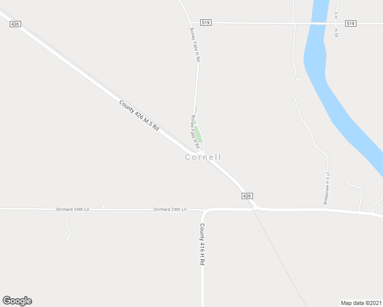 map of restaurants, bars, coffee shops, grocery stores, and more near 9701 County 426 M.5 Road in Cornell