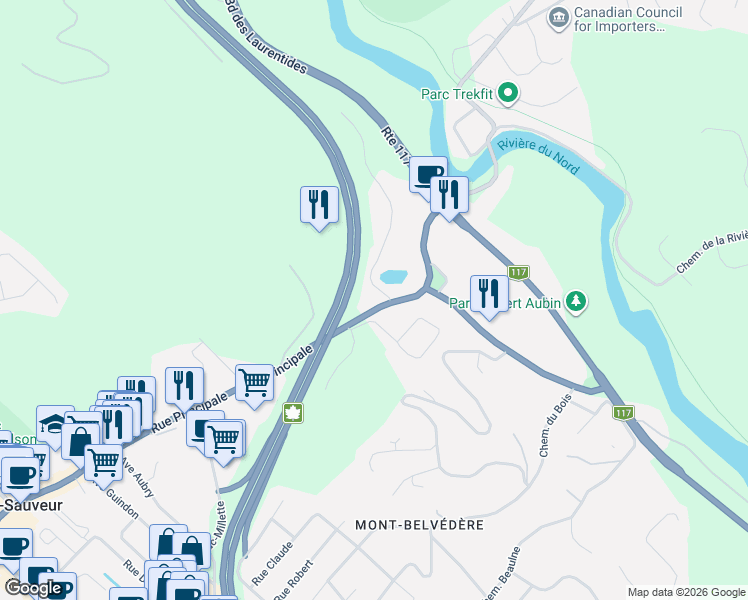 map of restaurants, bars, coffee shops, grocery stores, and more near 89 Chemin de la Gare in Piedmont