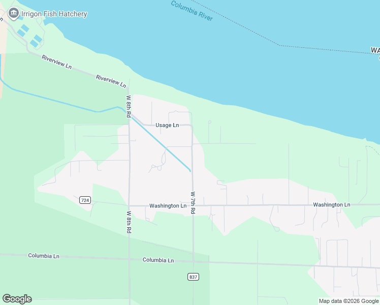 map of restaurants, bars, coffee shops, grocery stores, and more near 74585 Magic Garden Lane in Irrigon