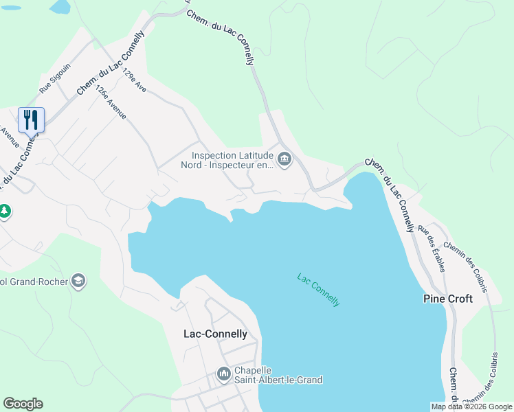 map of restaurants, bars, coffee shops, grocery stores, and more near 15 135e Avenue in Saint-Hippolyte