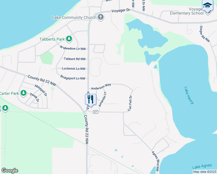 map of restaurants, bars, coffee shops, grocery stores, and more near 803 Anderson Way in Alexandria