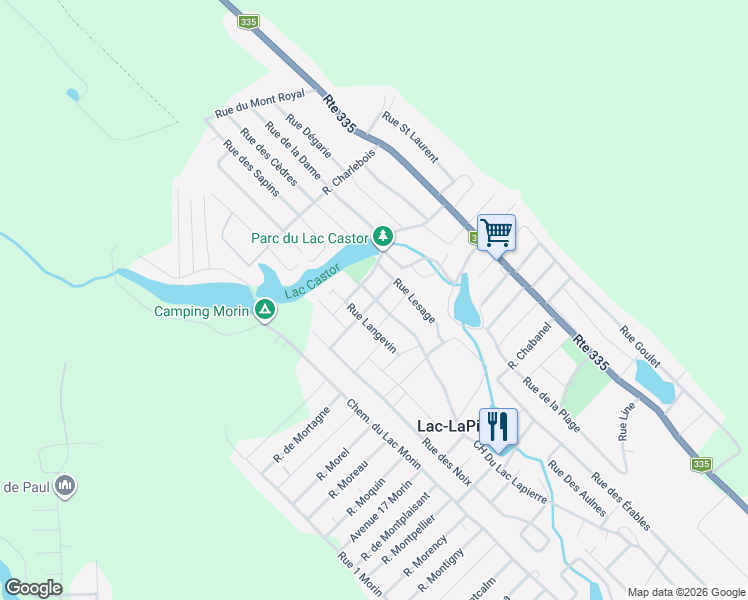 map of restaurants, bars, coffee shops, grocery stores, and more near 1878 Chemin Roméo Lapierre in Saint-Lin - Laurentides