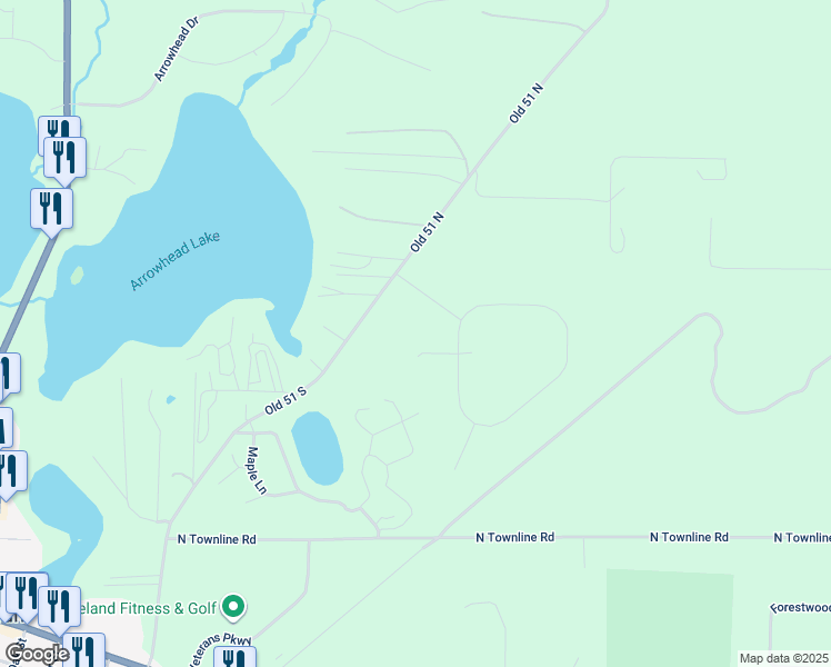 map of restaurants, bars, coffee shops, grocery stores, and more near 10912 Makenzie Court in Arbor Vitae