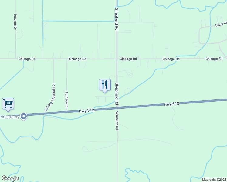 map of restaurants, bars, coffee shops, grocery stores, and more near 5555 Lester Ln in Shepherd
