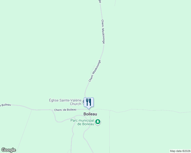 map of restaurants, bars, coffee shops, grocery stores, and more near 996 Chemin Maskinongé in Boileau