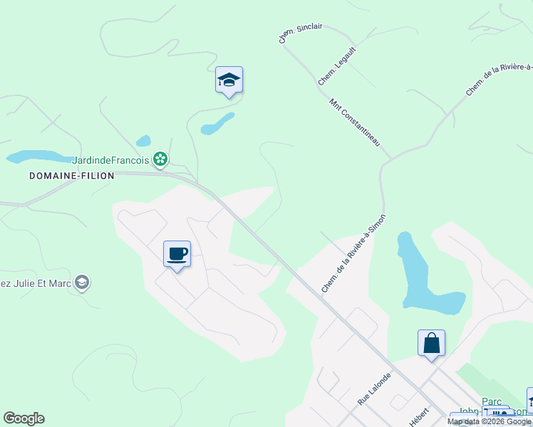 map of restaurants, bars, coffee shops, grocery stores, and more near Chemin des Basques in Saint-Sauveur
