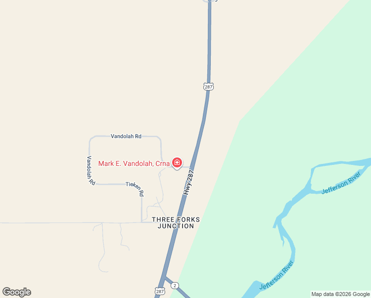 map of restaurants, bars, coffee shops, grocery stores, and more near 6 Vandolah Road in Three Forks